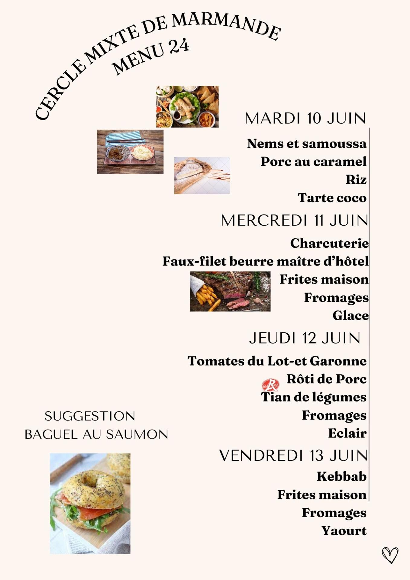 Menue du jour